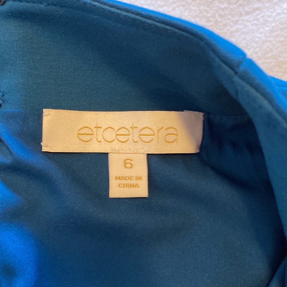 EUC like new blue Etcetera dress size 6 - Picture 3 of 7